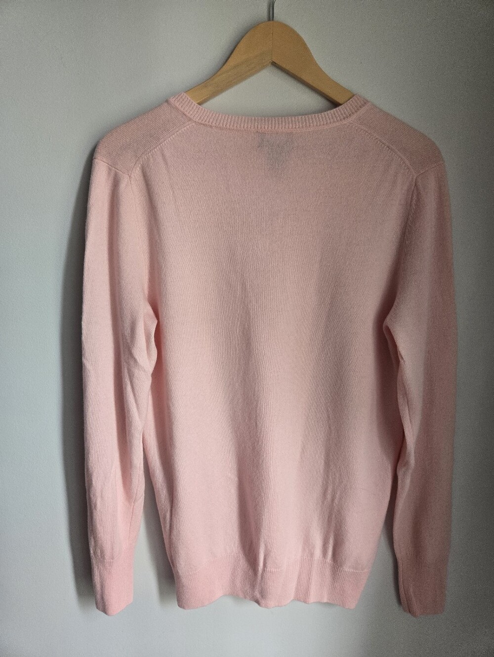 STATE FUSIO Prenium Quality Pink V-Neck Merino Wool & Cashmere Knit Sweater - Picture 9 of 10